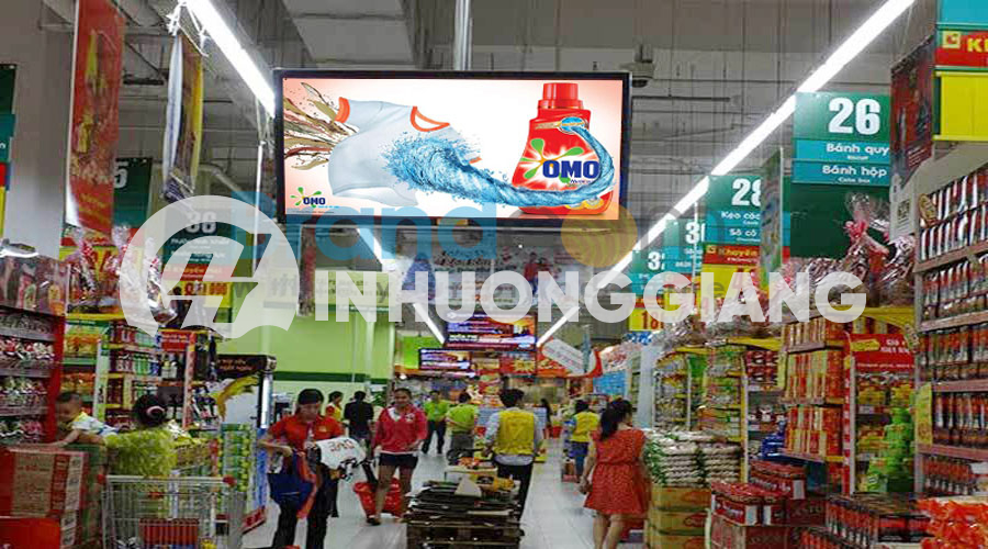 Poster đặt tại siêu thị